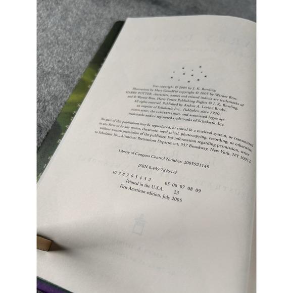 Harry Potter Books Hardcover Lot of 5 1,2,3,5,6 - 1st US Edition - Picture 9 of 9